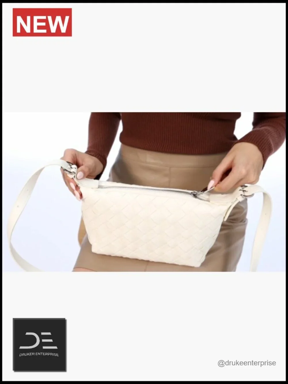 Woven Faux Leather Hobo Bag Shoulder Handbag Crossbody Purse Daily Work Travel